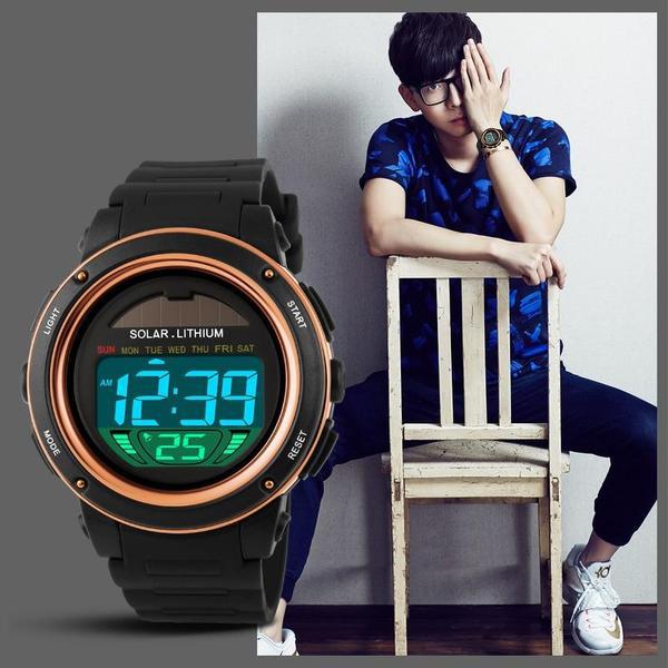 Children's Sportswatch - The Futuristic Kid™ Solar Energy Waterproof Digital Sportswatch For Kids