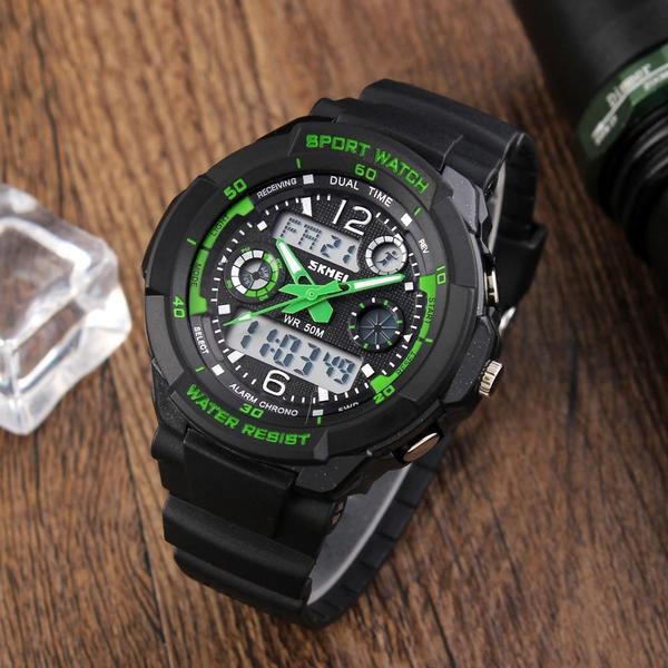 Children's Sportswatch - The Mighty Kids™ Multi-functional Dual Time Waterproof Watches For Kids