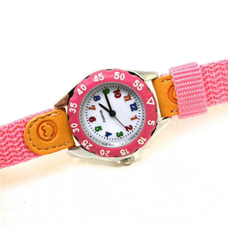 Children's Colorful Easy To Read Sporty Nylon Strap Quartz Watches