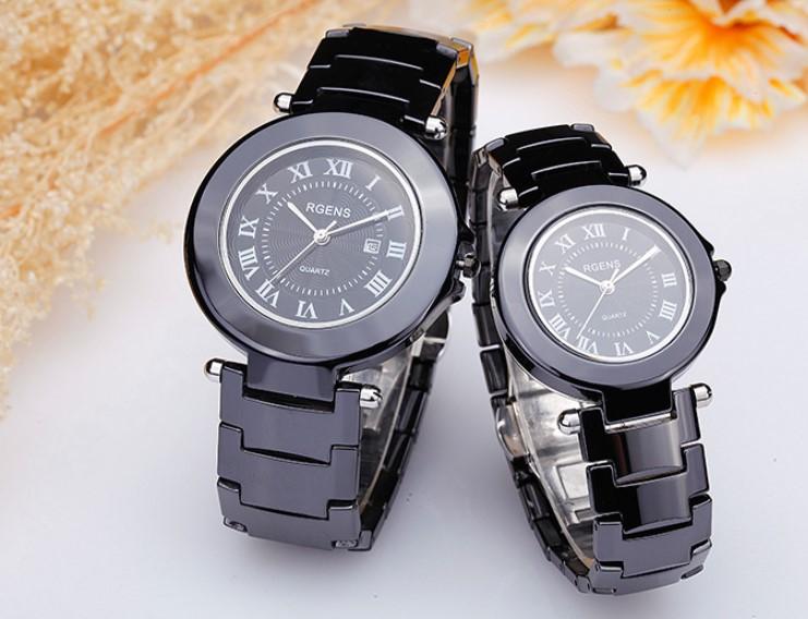 The Ceramic Twos™ Couple's Pair Casual Ceramic Round Luxury Watch