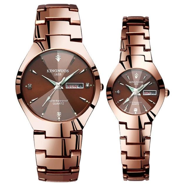 Couple's Watches - The Kingnuos™ Couple & Lovers Luxury Steel Quartz Watch