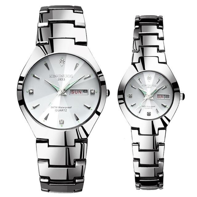 Couple's Watches - The Kingnuos™ Couple & Lovers Luxury Steel Quartz Watch