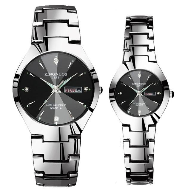 Couple's Watches - The Kingnuos™ Couple & Lovers Luxury Steel Quartz Watch