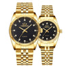 Couple's Watches - The Lover's Gem™ Pair Couple's Top Brand Luxury Gold Wristwatch