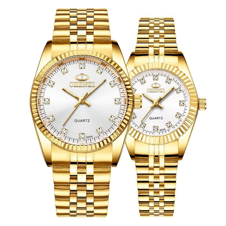 Couple's Watches - The Lover's Gem™ Pair Couple's Top Brand Luxury Gold Wristwatch