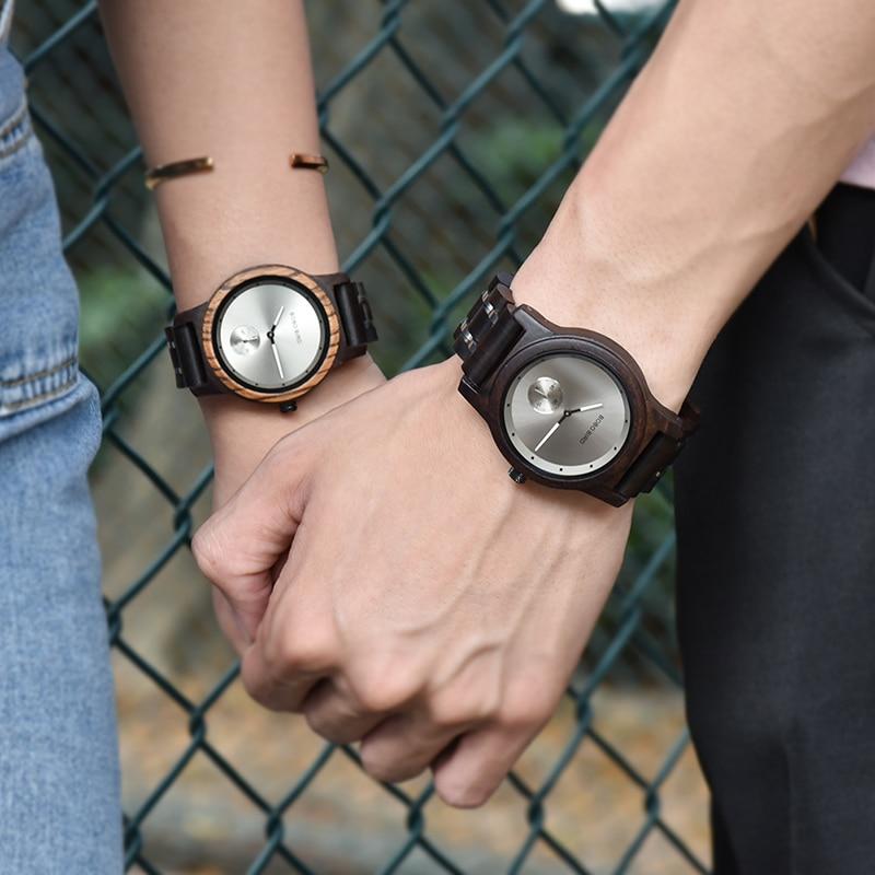 Couple's Watches - The Sleek Pair™ Couple's Lovers Custom Logo Wooden Quartz Watch