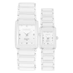 Couple's Watches - The Two Quads™ Couple's Pair Fashion Rhinestone Ceramics Watch