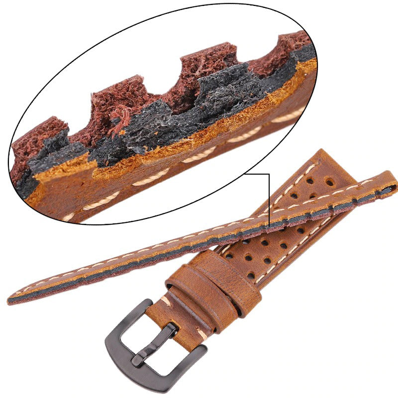 Hollow Out Retro Genuine Leather Replacement Watchbands