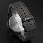 Fashion Leisure Military Style Vegan Leather Strap Quartz Watches