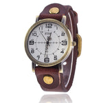 Vintage Fashion Sports Trend Vegan Leather Bracelet Quartz Watches