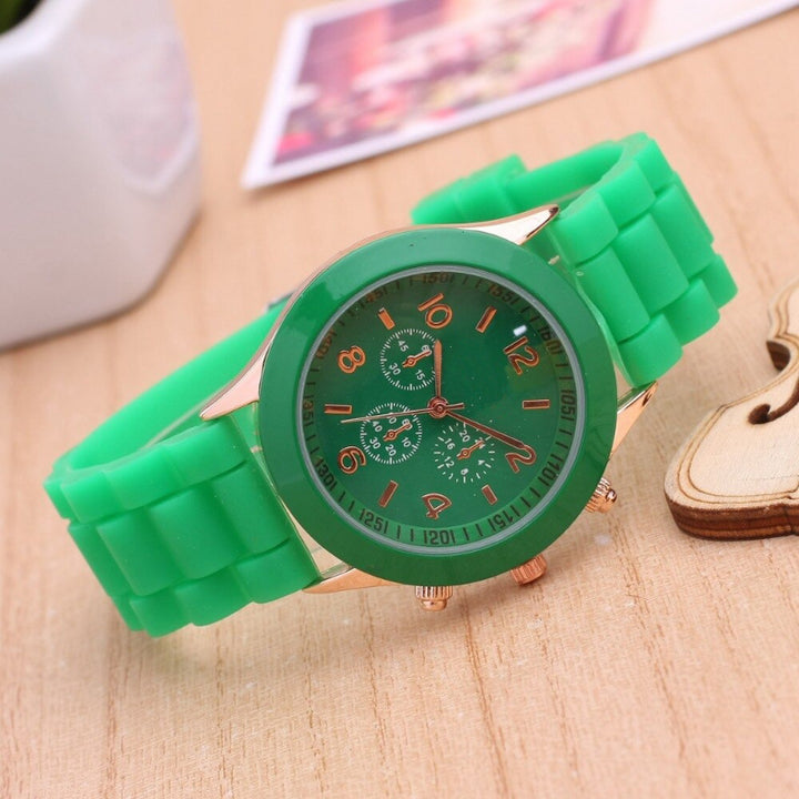 Bright Candy Colored Silicone Strap Quartz Watches