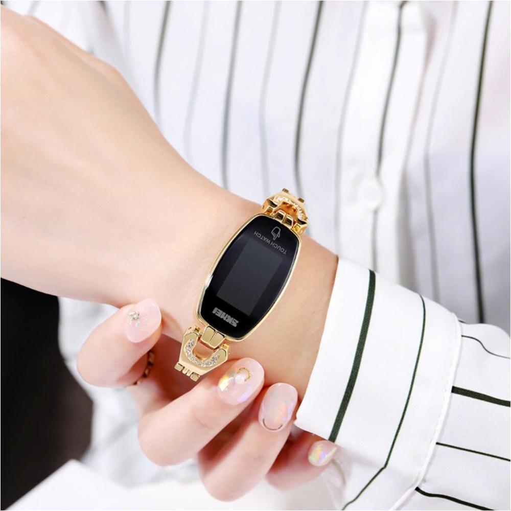 Digital Watch - Elegant Rhinestone Digital Wrist Watch For Women