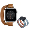 Chic Double Layer Leather Replacement Strap for Apple Watches