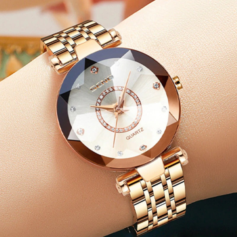 Bright Multi-Surface Sun Pattern Gradient Dial Quartz Watches