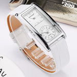 Genuine Leather Classic Dual Dial Display Wristwatches