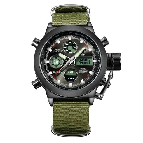 Dual Display Watch - The Bulky Gears™ Digital Analog Military Waterproof Men's Watch