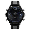 Dual Display Watch - The Dual Time™ Black Led Digital Quartz Sport Men's Wristwatches