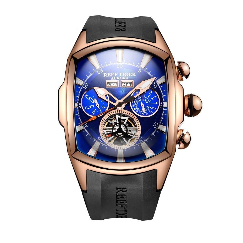 Dual Display Watch - The Luminous™ Analog Tourbillon Men's Watch