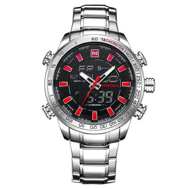 Dual Display Watch - The Luxurious Navi™ Men's Luxury LED Digital Waterproof Watch