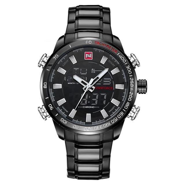 Dual Display Watch - The Luxurious Navi™ Men's Luxury LED Digital Waterproof Watch