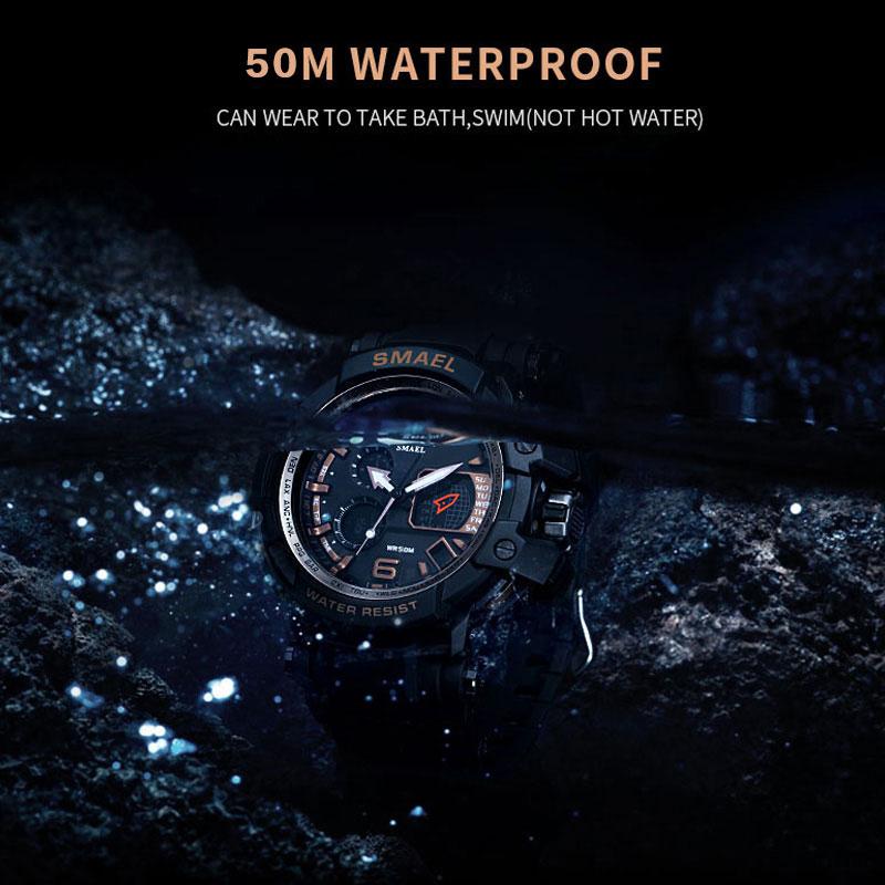 Dual Display Watch - The Mascular™ Men's Casual LED Digital 50M Waterproof Watches