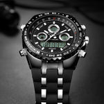 Dual Display Watch - The Quad Readeel™ LED Digital Military Waterproof Sportswatch For Men