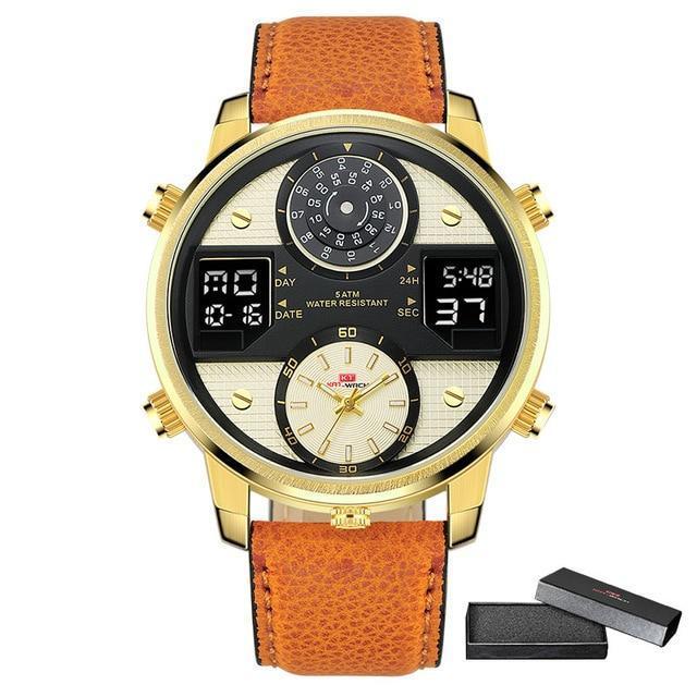 Dual Display Watch - The Sheeny™ Men's Business Chronograph Analog Luminous Waterproof Watch