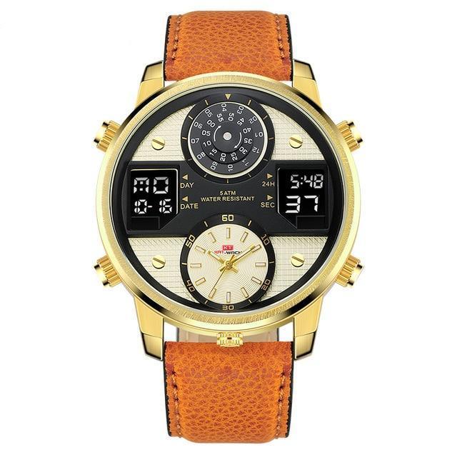 Dual Display Watch - The Sheeny™ Men's Business Chronograph Analog Luminous Waterproof Watch