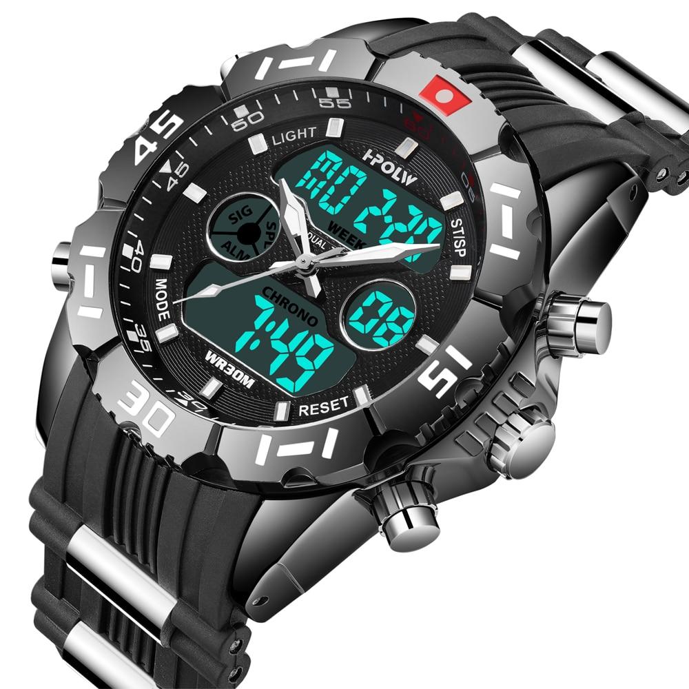 Dual Display Watch - The Tech Hoplw™ Fashion Chrono Waterproof LED Digital Watch For Men