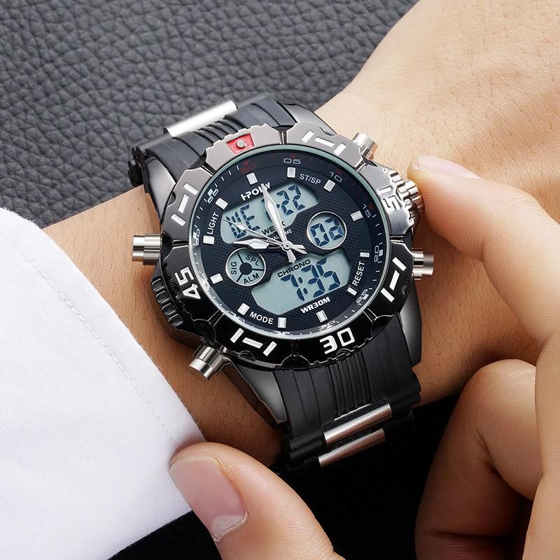 Dual Display Watch - The Tech Hoplw™ Fashion Chrono Waterproof LED Digital Watch For Men