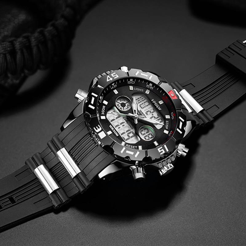 Dual Display Watch - The Tech Hoplw™ Fashion Chrono Waterproof LED Digital Watch For Men