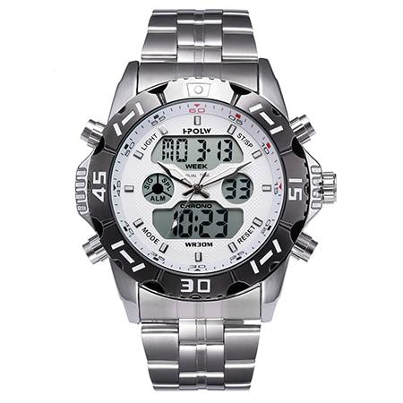 Dual Display Watch - The Tech Hoplw™ Fashion Chrono Waterproof LED Digital Watch For Men