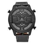 Dual Display Watch - The Weide™ Men's Digital Analog Leather Strap Sports Watch