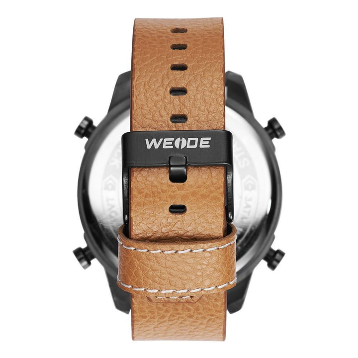 Dual Display Watch - The Weide™ Men's Digital Analog Leather Strap Sports Watch