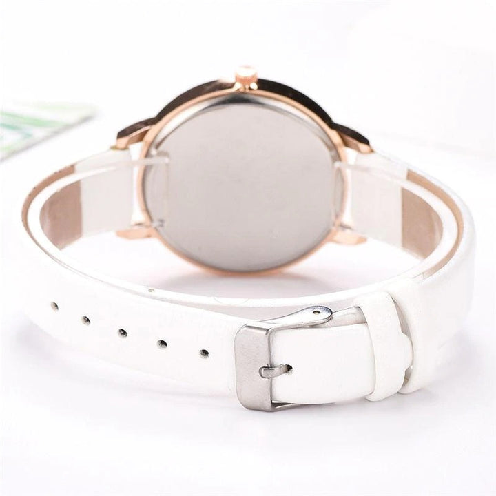 Minimalist Graceful Butterfly Dial with Soft Vegan Leather Strap Quartz Watches