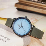 Minimalist Numberless Dial with Retro Vegan Leather Strap Quartz Watches