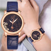 Rhinestone Constellation Dial with Vegan Leather Strap Quartz Watches