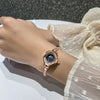 Stylish Round Thin Chain Rhinestone Bracelet Quartz Wristwatches