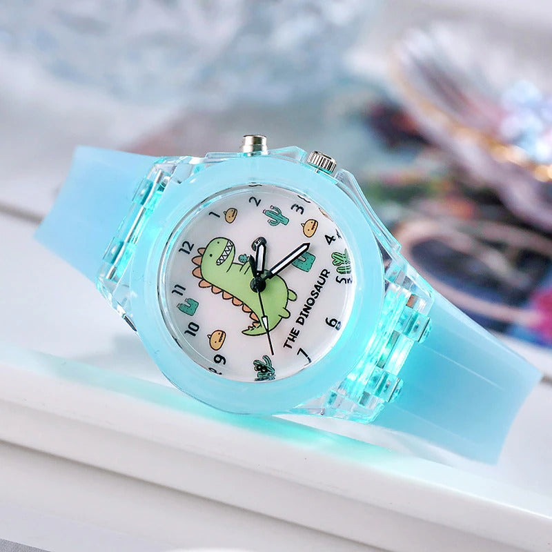 Light-up Bunny and Cat Quartz Watch Collection for Girls