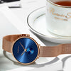 Women's Casual Minimalist Slim Mesh Belt Waterproof Quartz Watches