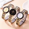 Sleek Numberless Small Rhinestone Dial Quartz Bracelet Wristwatches