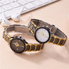 Sleek Numberless Small Rhinestone Dial Quartz Bracelet Wristwatches