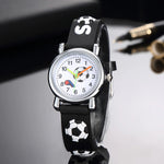 Football Sport Design Silicone Strap Watches for Kids