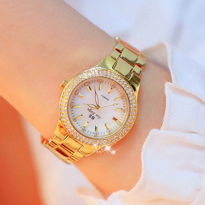 Lush Fashion Rhinestone Encrusted Quartz Watches