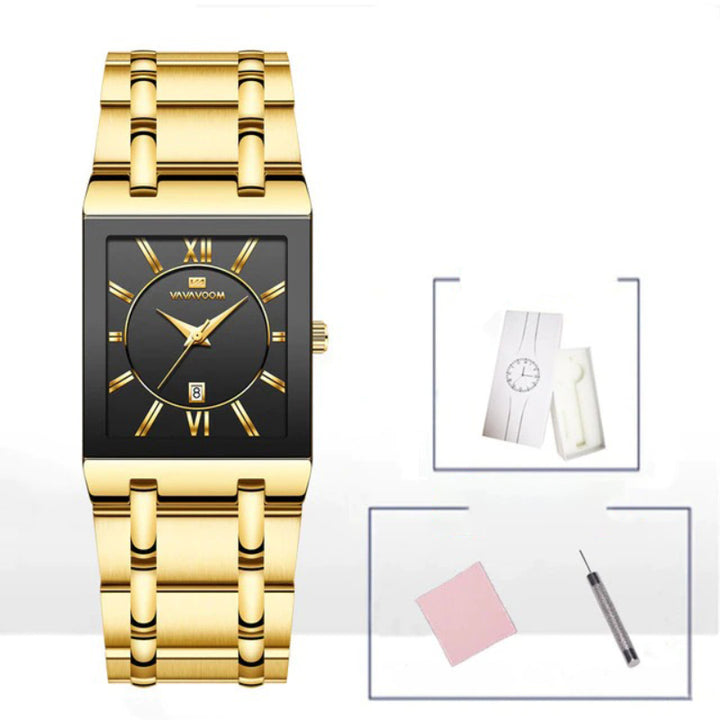 Simple and Versatile Square Case Men's Business Quartz Watches