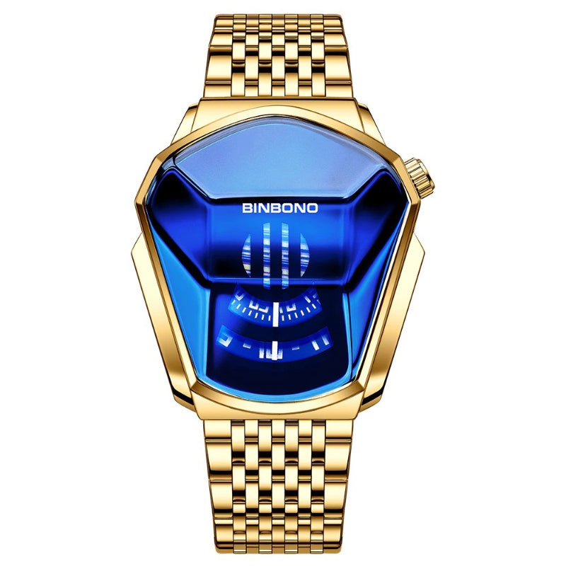 Spectacular 3D Men's Fashion Style Geometric Shape Case Business Quartz Watches