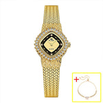 Shimmering Rhinestone Studded Small Dial Quartz Watches
