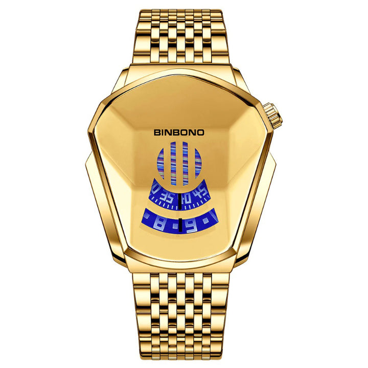 Spectacular 3D Men's Fashion Style Geometric Shape Case Business Quartz Watches