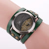 Vintage Wrap Around Vegan Leather Bracelet Quartz Watches