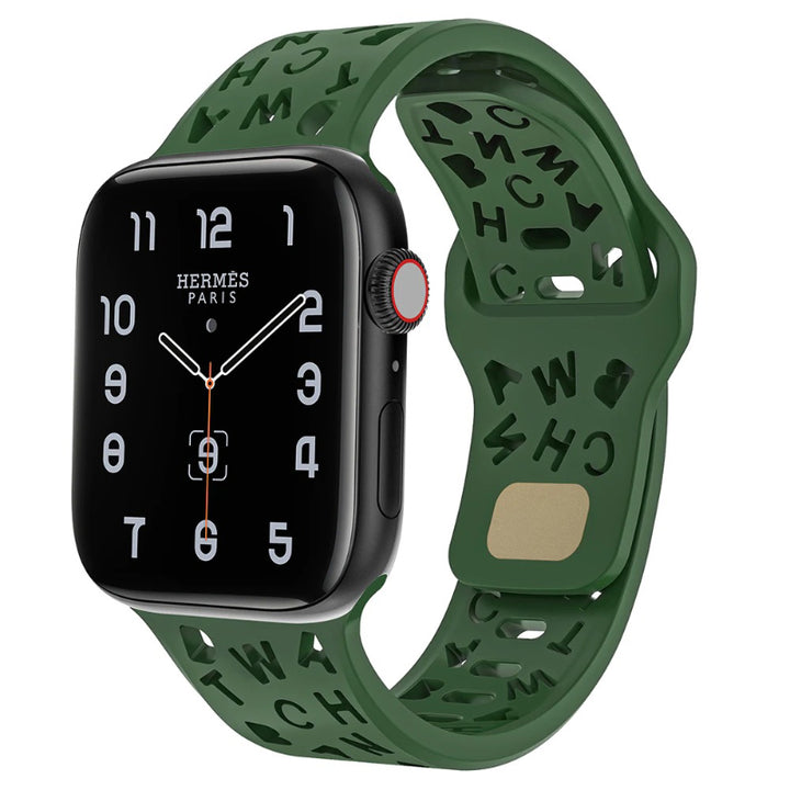 Breathable Hollow Letter Design Replacement Straps for Apple Watches